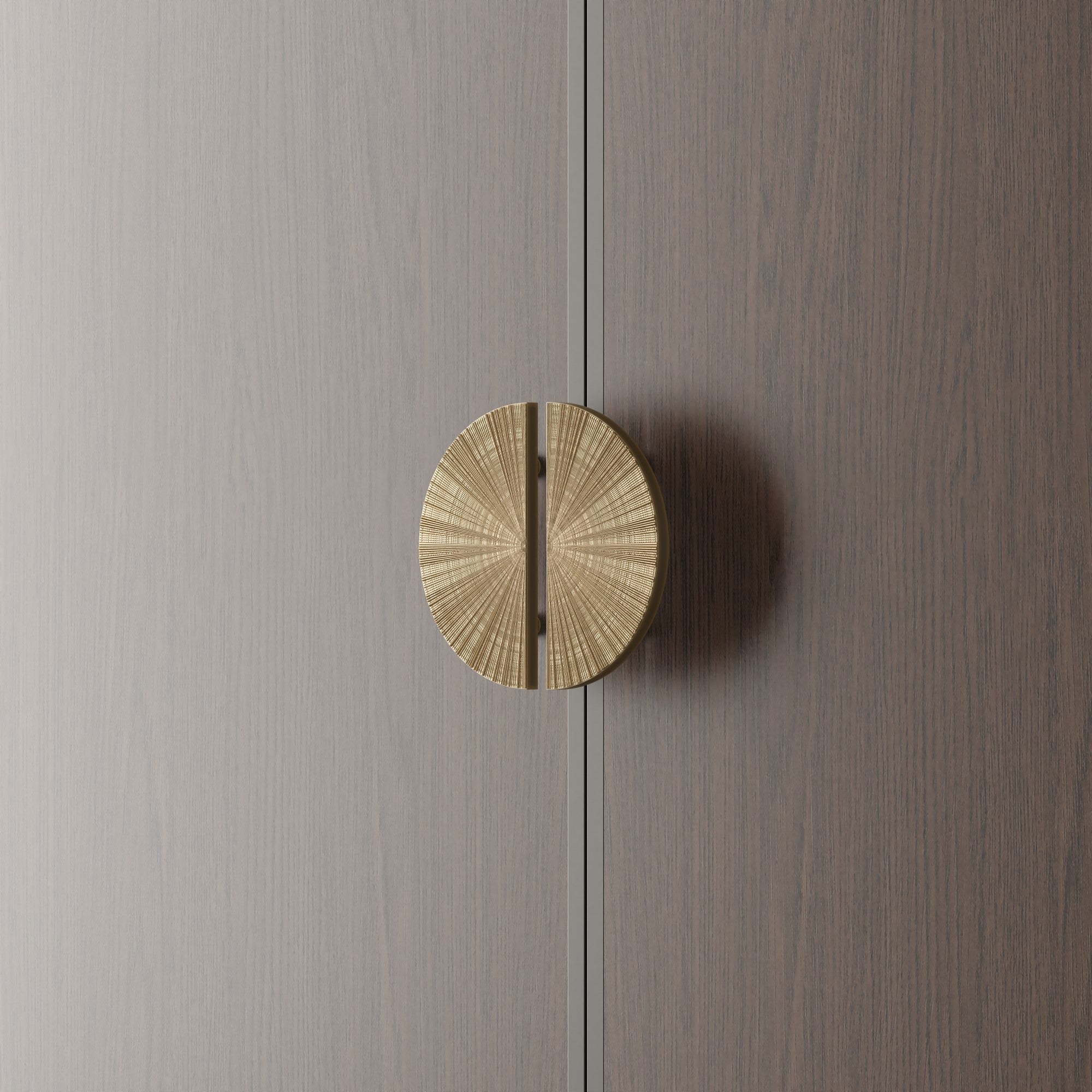 Semi-circular handles for hotel suite doors, closet doors, and bedroom doors