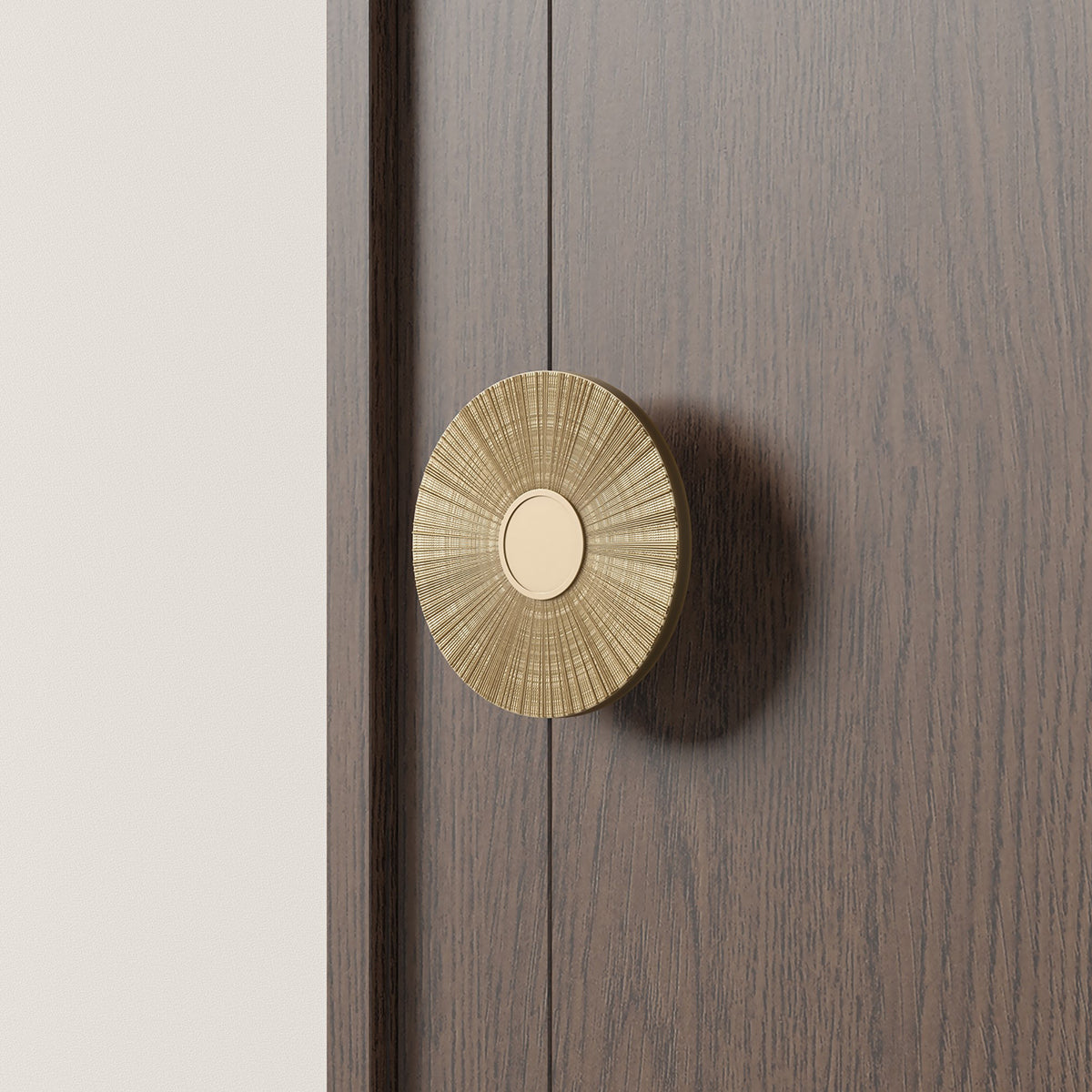 Circular handle for the main entrance of the hotel banquet hall lobby