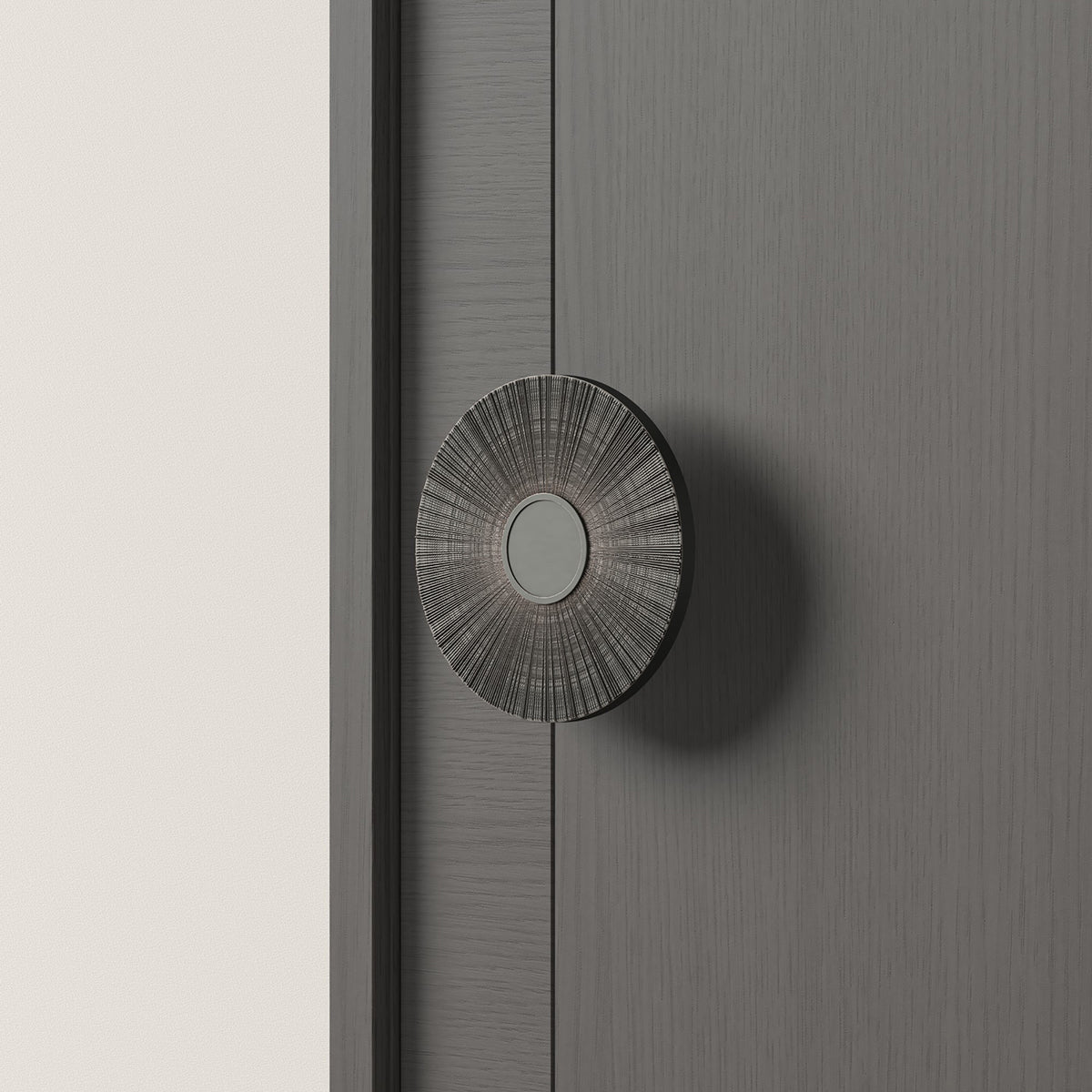 Circular handle for the main entrance of the hotel banquet hall lobby