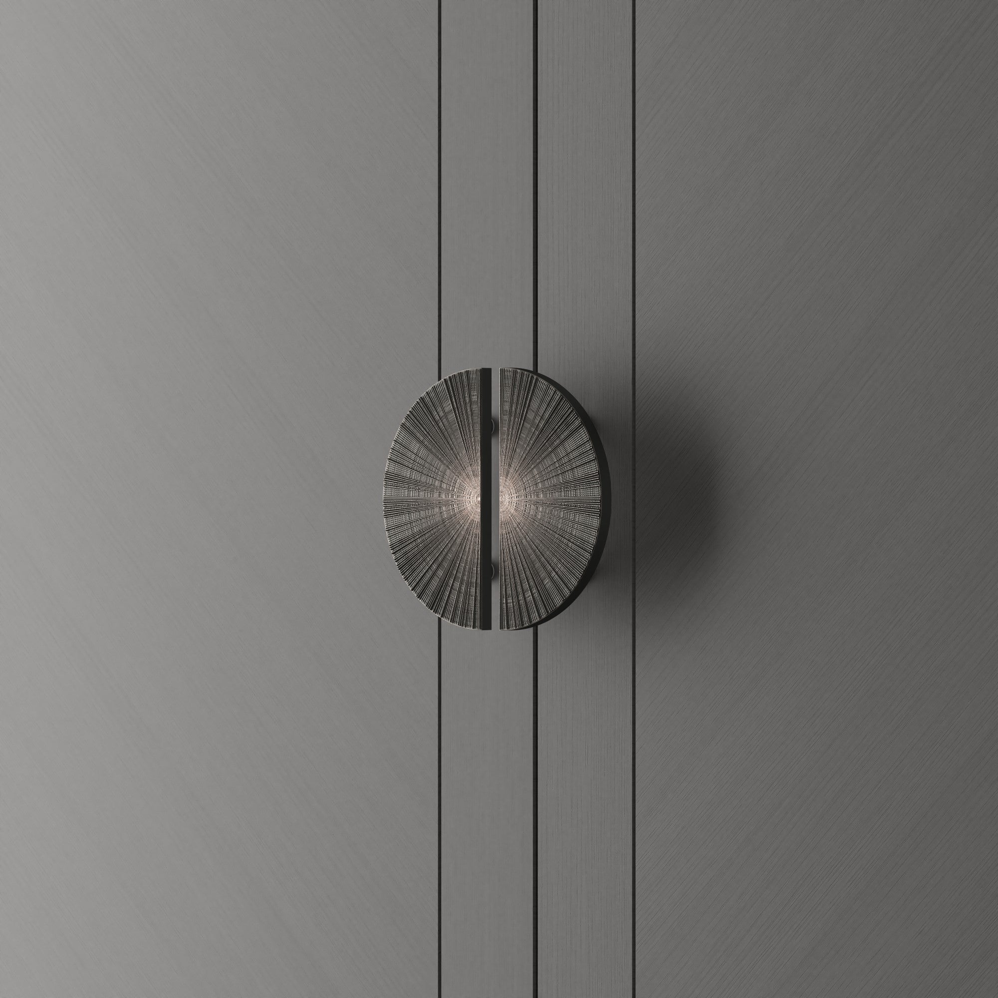 Semi-circular handles for hotel suite doors, closet doors, and bedroom doors